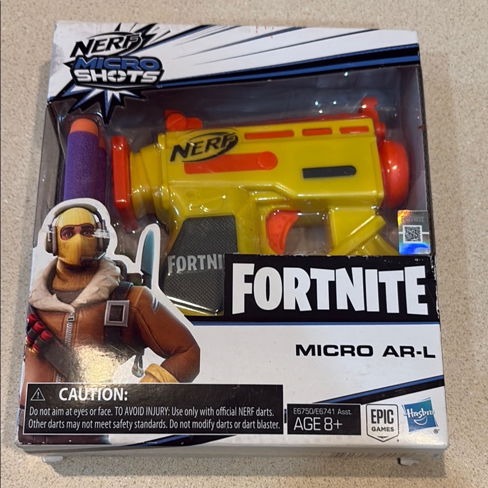 NERF Fortnite Micro AR-L Toy Blaster - Yellow and Orange